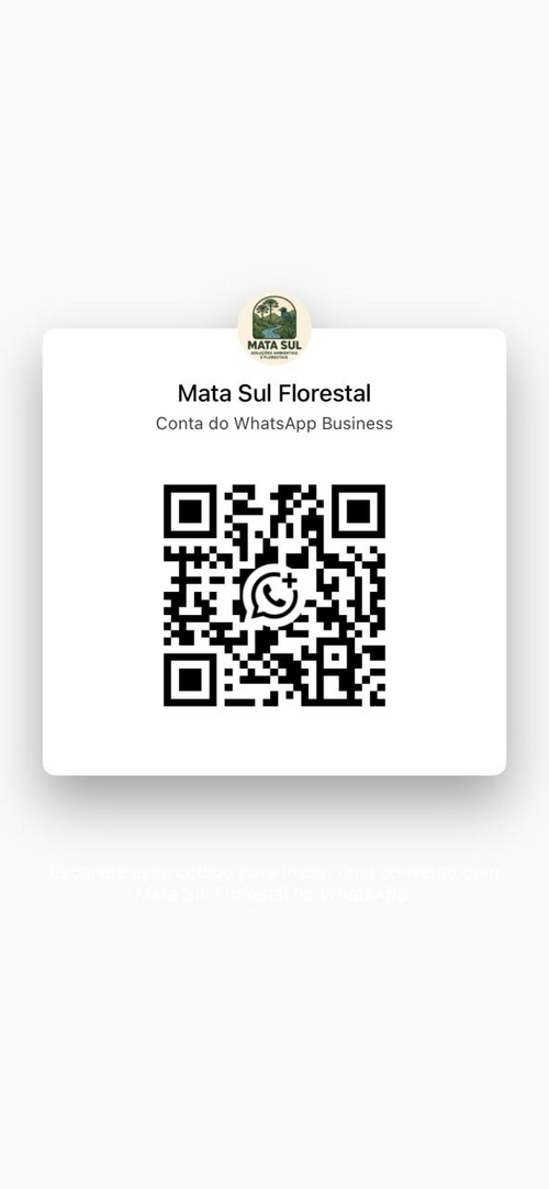 QR code para iniciar conversa no WhatsApp com a Mata Sul